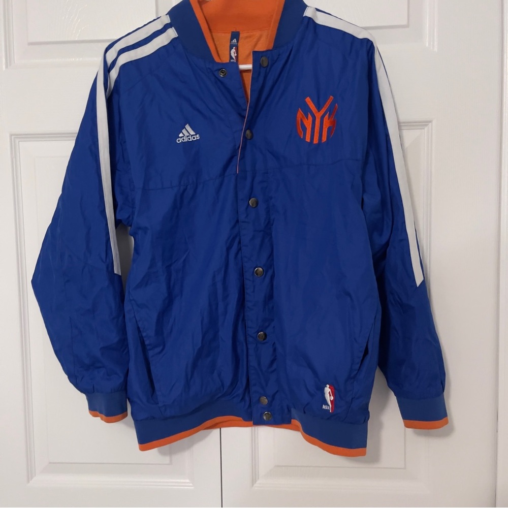Adidas Blue and Orange NBA NY Knicks Jacket